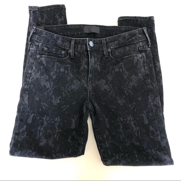 Vince Dylan Black Floral Ankle Skinny Jeans 27 - Picture 7 of 11